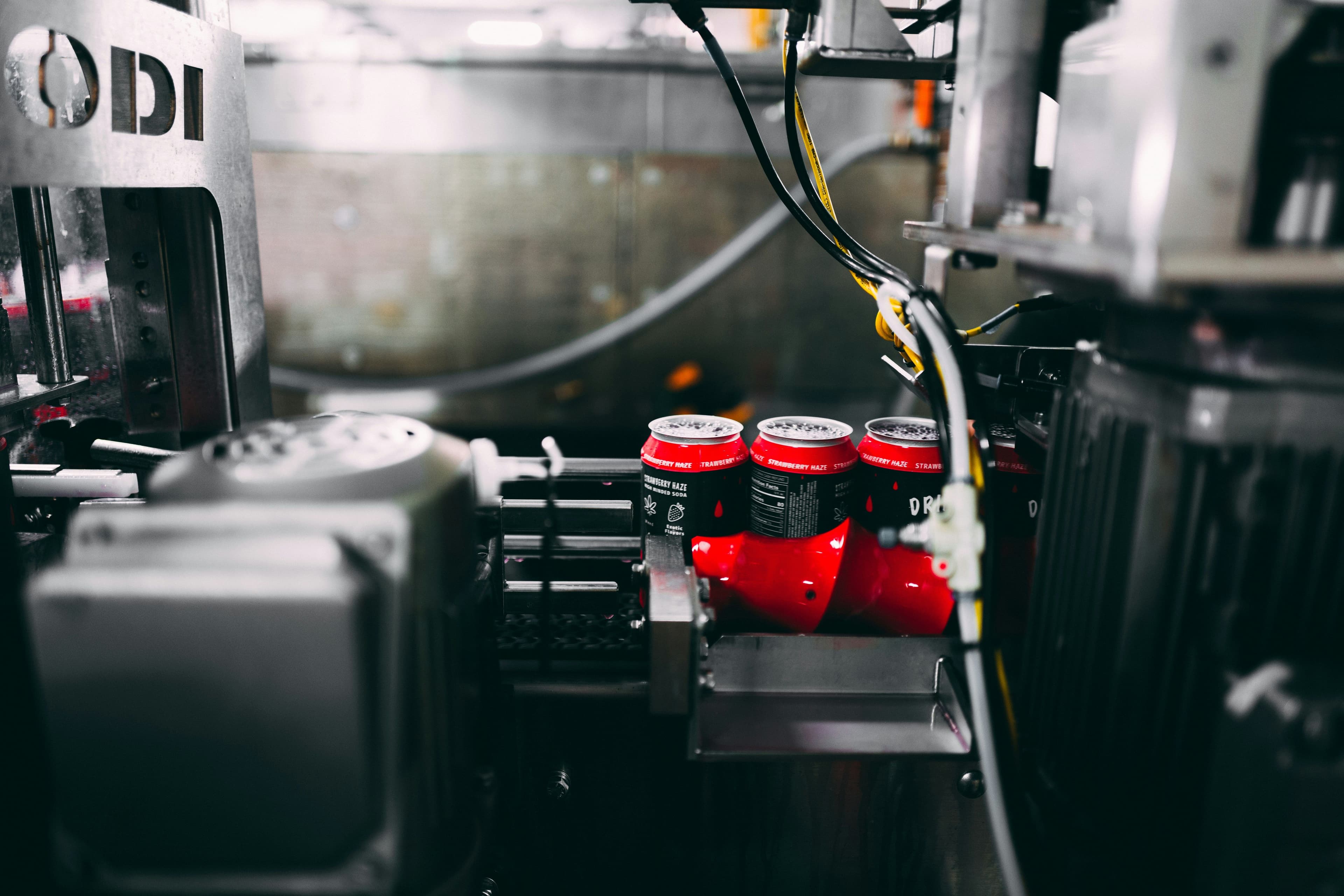 Krones production environment bottling line